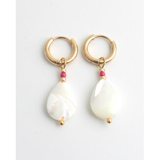'Sweet shell' earrings Gold - Stainless steel