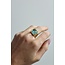 "Estefania" Bague Turquoise Or - Acier Inoxydable