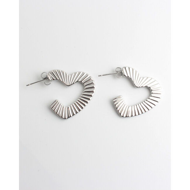 'Yiva' earrings SILVER - stainless steel