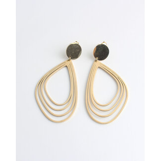 Boucles d'oreilles 'Josephine' OR - acier inoxydable