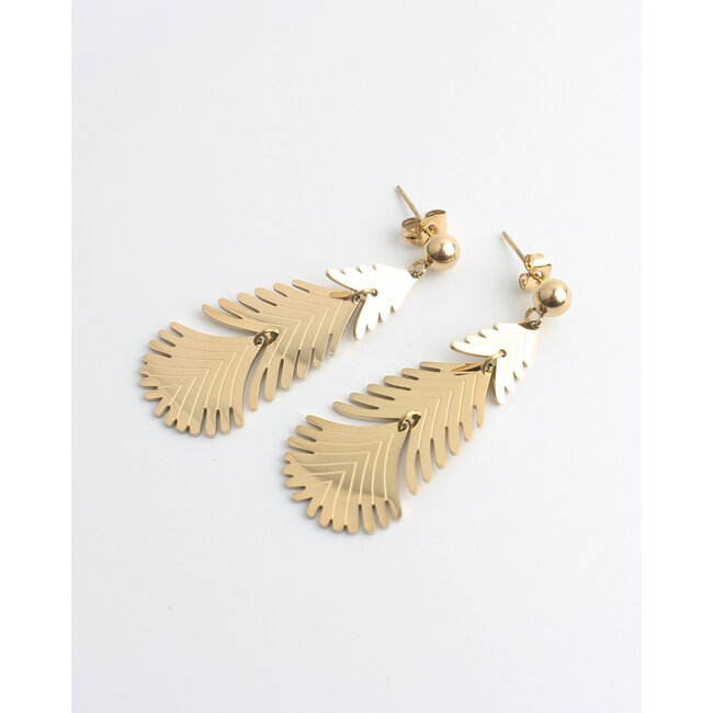 'Robine' earrings GOLD - stainless steel