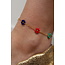 'Flower' Bracelet de cheville OR  - Acier inoxydable