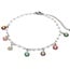 'Pearls & flowers' Bracelet de cheville ARGENT  - Acier inoxydable