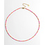 'Catalina' Ketting Roze & Oranje - stainless steel