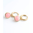 'Saar' Earrings Pink - Stainless steel