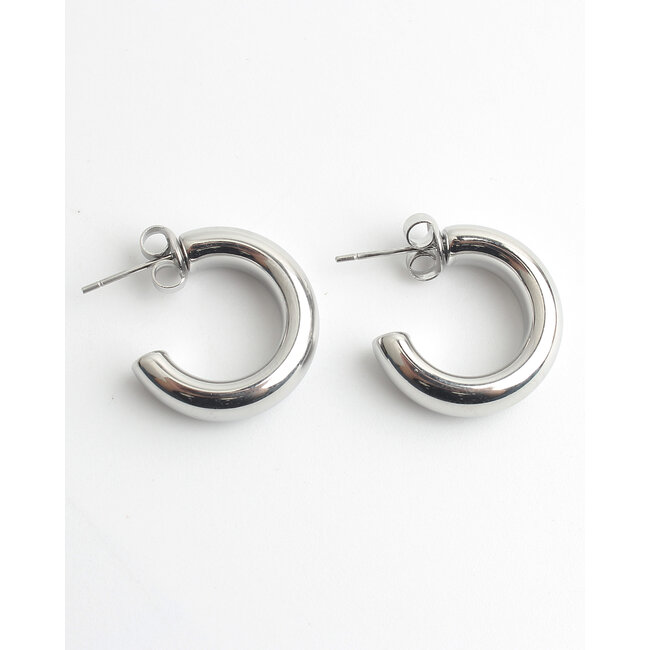 'Kensi' Pendientes PLATA - Acero inoxidable