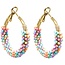 Boucles d'oreilles 'Bo' MULTICOLORE - acier inoxydable