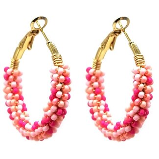 Pendientes 'Bo' ROSA - acero inoxidable