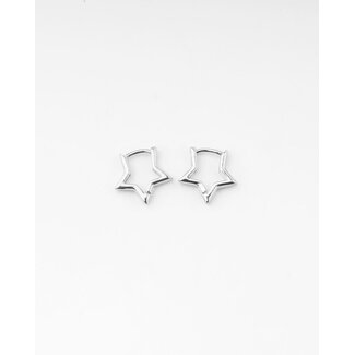 Boucles d'Oreilles Etoile Argent