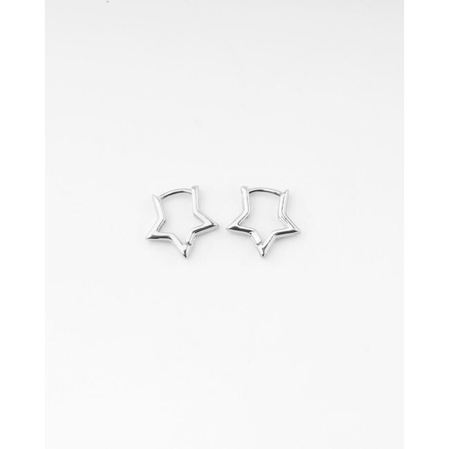 Boucles d'Oreilles Etoile Argent