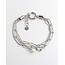 4-Laags Armband 'Eloise' zilver Parel - stainless steel