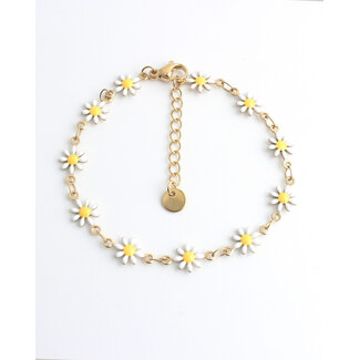 'Iris' Bracelet Blanc - Acier Inoxydable