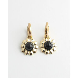 Boucles d'oreilles 'Harper' Noir - Acier inoxydable