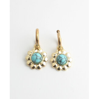 Pendientes 'Harper' Turquesa - Acero inoxidable