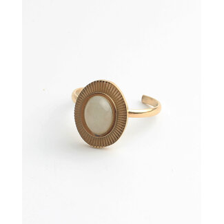 'Jennifer' Ring goud - Stainless steel (Verstelbaar)