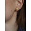 Aretes 'Sunny flower'  oro - acero inoxidable