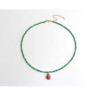 'Chiara' Collier Vert - Acier inoxydable