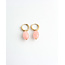 'Freyde' Pendientes Rosa - Acero inoxidable