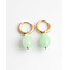 'Freyde' Boucles d'oreilles Menthe - Acier inoxydable