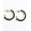 'Valentina' Boucles d'oreilles Noir - Acier inoxydable