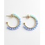 'Valentina' Boucles d'oreilles Bleu - Acier inoxydable