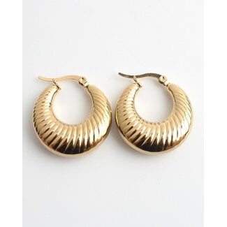 'Dita' Earrings Gold - Stainless steel