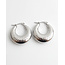 Boucles d'oreilles 'Dita' Argent - Acier inoxydable