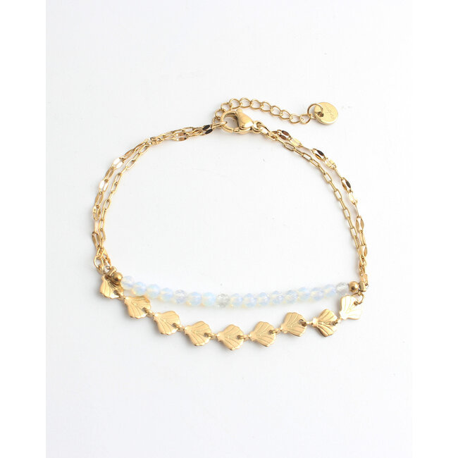 'Shelly' Bracelet Blanc - Acier inoxydable