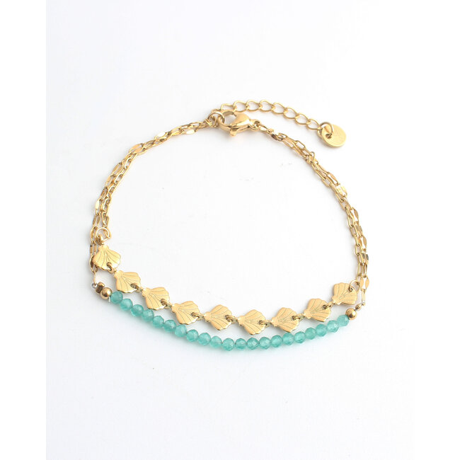 'Shelly' Pulsera Azul - Acero inoxidable