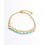 'Shelly' Bracelet Bleu - Acier inoxydable