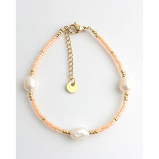 'Femi' Bracelet Orange - Acier inoxydable