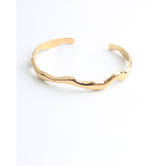 'Waves' Bracciale Oro - Acciaio inossidabile