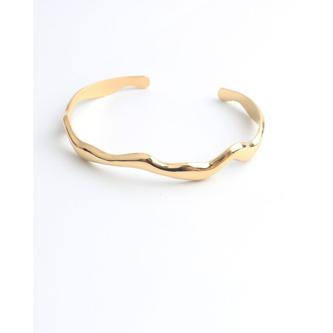 'Waves' Armband Goud - Stainless steel