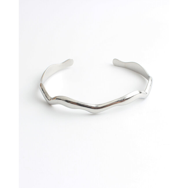 'Waves' Bracciale Argento - Acciaio inossidabile