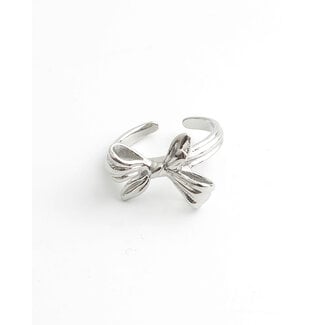 'Bow tie' Ring Silber – Edelstahl