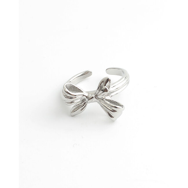 'Bow tie' Bague Argent - Acier inoxydable