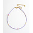 'Corfu' Bracelet de cheville Violet - Acier inoxydable