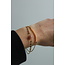 'Yana' Bracelet Orange - Acier inoxydable