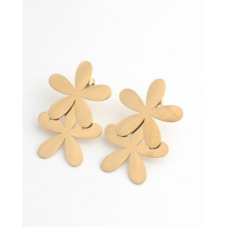 'Flores' Earrings GOLD - Stainless steel