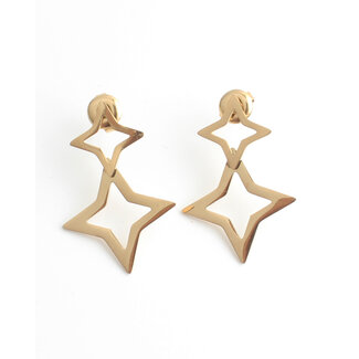 Boucles d'oreilles "Nisrine" OR - Acier inoxydable