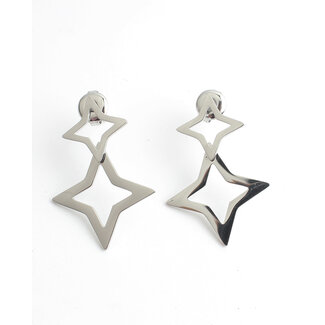 Pendientes "Nisrine" PLATA - Acero inoxidable