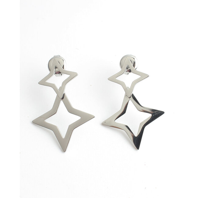 Boucles d'oreilles "Nisrine" ARGENT - Acier inoxydable