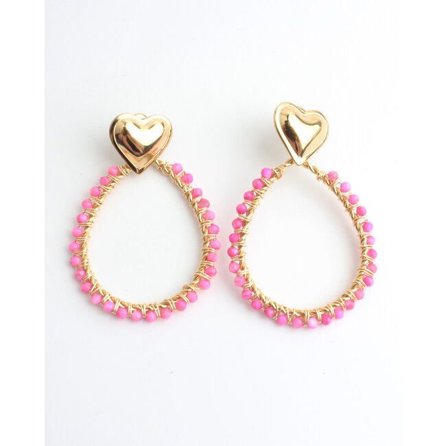 Pendientes 'Stelisa' ORO ROSA - Acero inoxidable