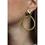 Boucles d'oreilles "Stelisa" VERT OR - Acier inoxydable