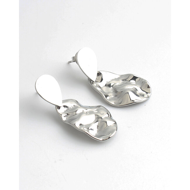 Pendientes "Fontaine" PLATA - Acero inoxidable