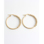 Boucles d'oreilles "Dot hoops" OR - Acier inoxydable