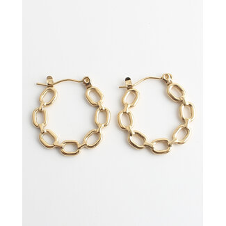 Boucles d'oreilles 'Chainah' OR - Acier inoxydable