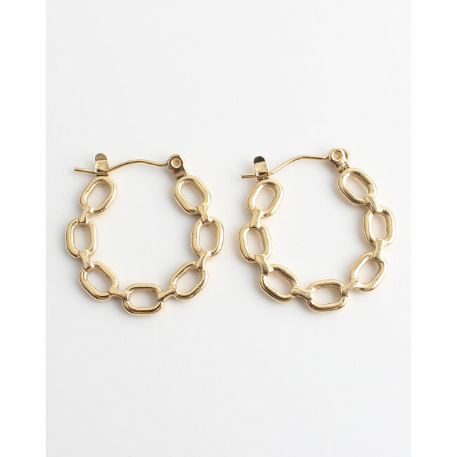 'Chainah' earrings GOLD - Stainless steel