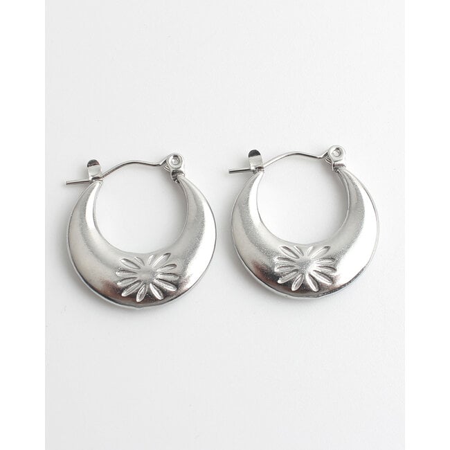 'Zoe' earrings SILVER - Stainless steel