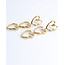 Pendientes 'Chique hearts' ORO - Acero inoxidable